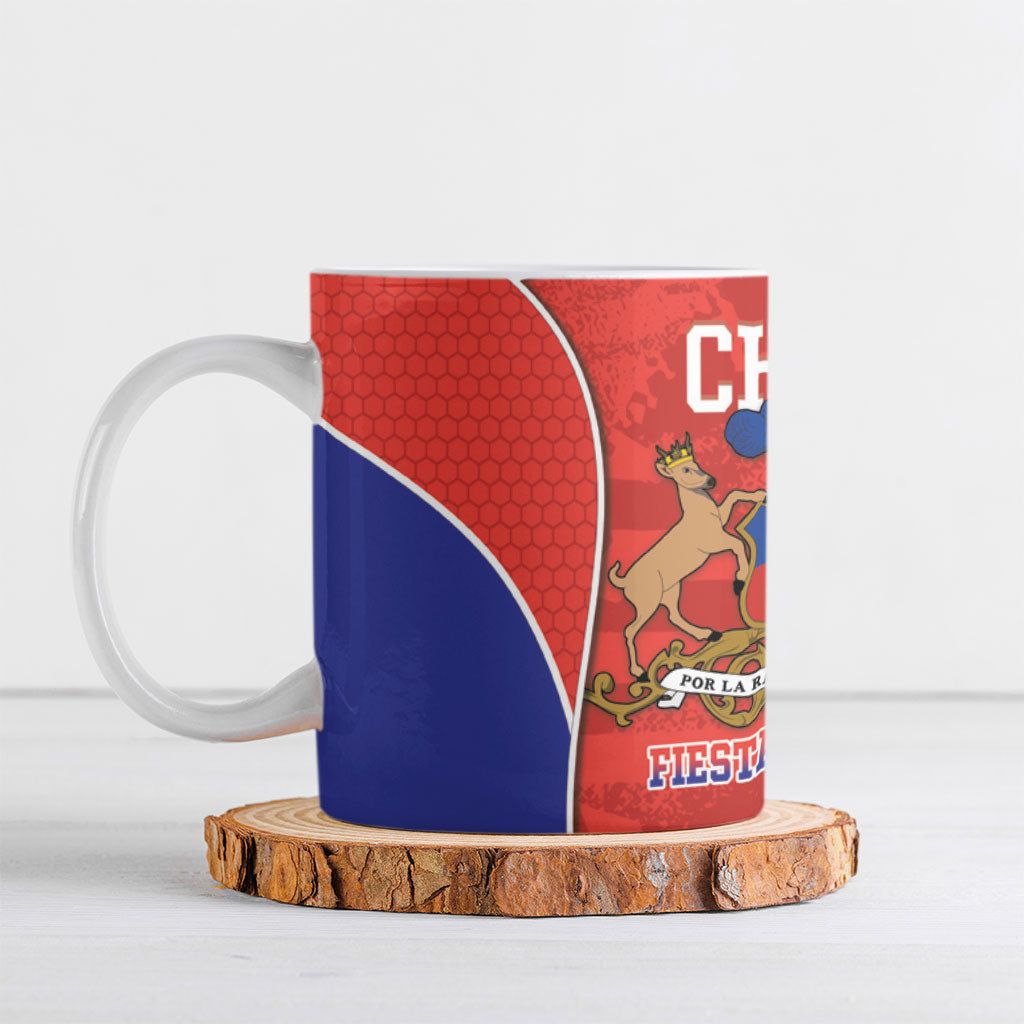 Chile Independence Day Ceramic Mug Fiestas Patrias Coat Of Arms Style