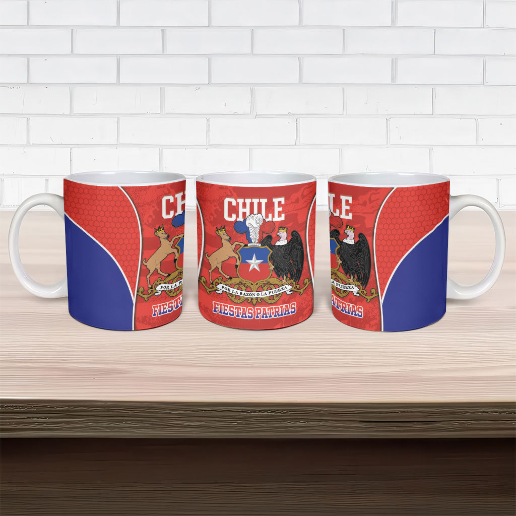 Chile Independence Day Ceramic Mug Fiestas Patrias Coat Of Arms Style