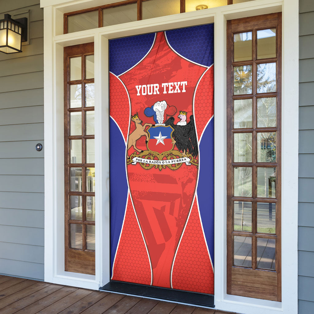Personalized Chile Independence Day Door Cover Fiestas Patrias Coat Of Arms Style
