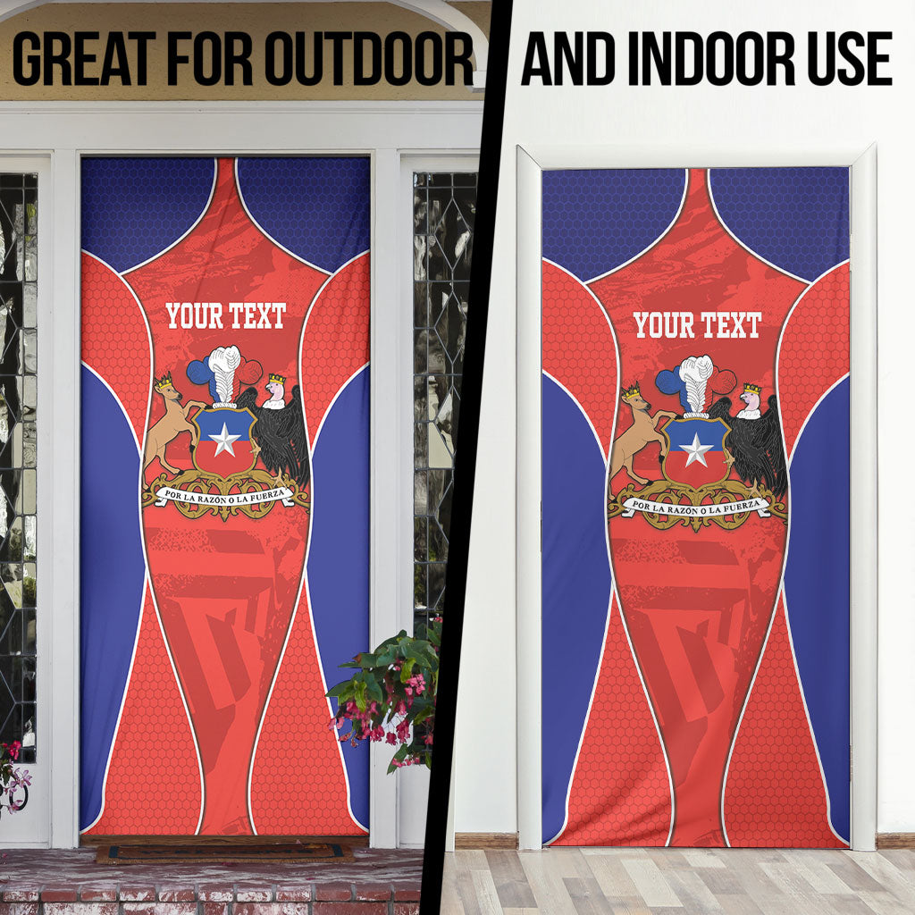 Personalized Chile Independence Day Door Cover Fiestas Patrias Coat Of Arms Style