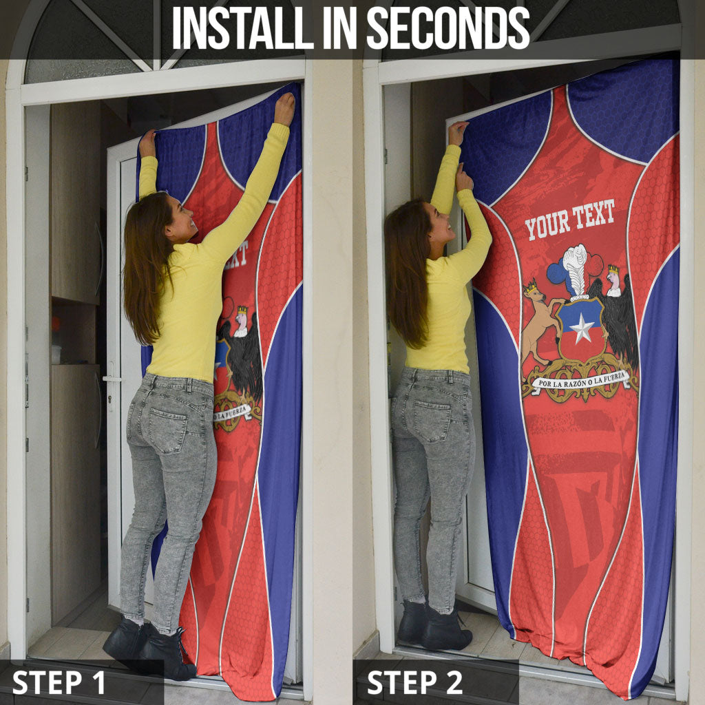 Personalized Chile Independence Day Door Cover Fiestas Patrias Coat Of Arms Style