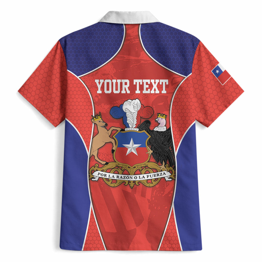 Personalized Chile Independence Day Hawaiian Shirt Fiestas Patrias Coat Of Arms Style
