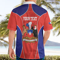 Personalized Chile Independence Day Hawaiian Shirt Fiestas Patrias Coat Of Arms Style