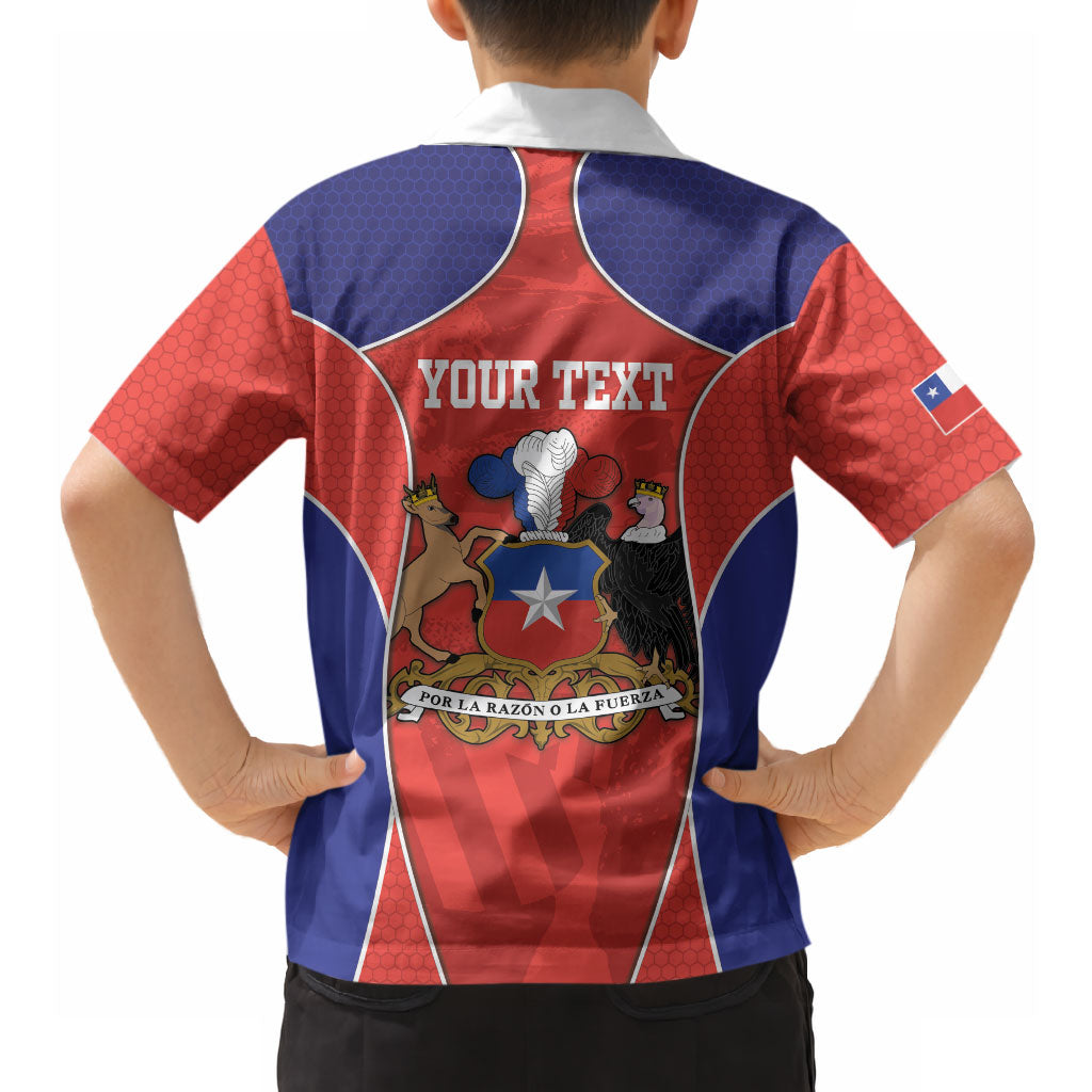 Personalized Chile Independence Day Hawaiian Shirt Fiestas Patrias Coat Of Arms Style