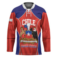 Personalized Chile Independence Day Hockey Jersey Fiestas Patrias Coat Of Arms Style