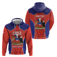 Personalized Chile Independence Day Hoodie Fiestas Patrias Coat Of Arms Style