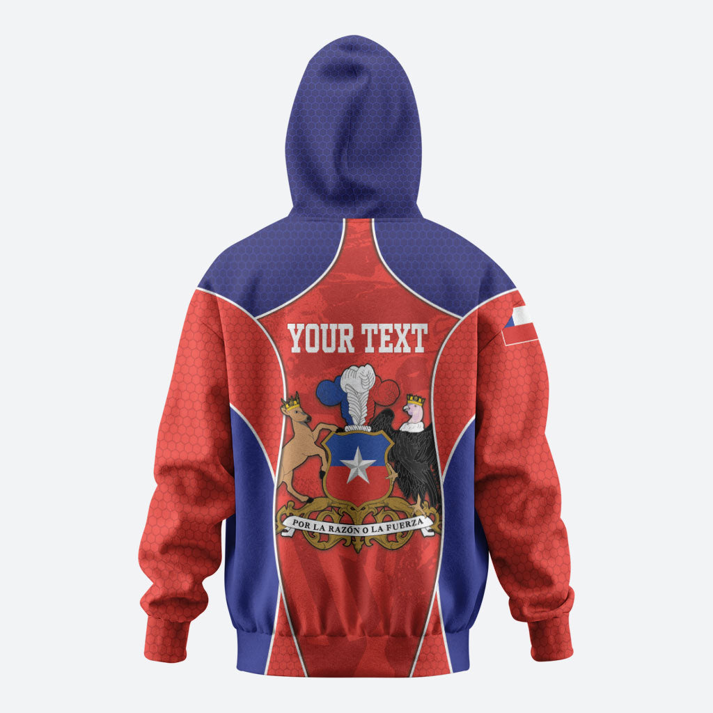 Personalized Chile Independence Day Hoodie Fiestas Patrias Coat Of Arms Style