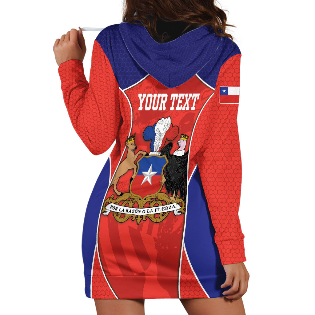 Personalized Chile Independence Day Hoodie Dress Fiestas Patrias Coat Of Arms Style