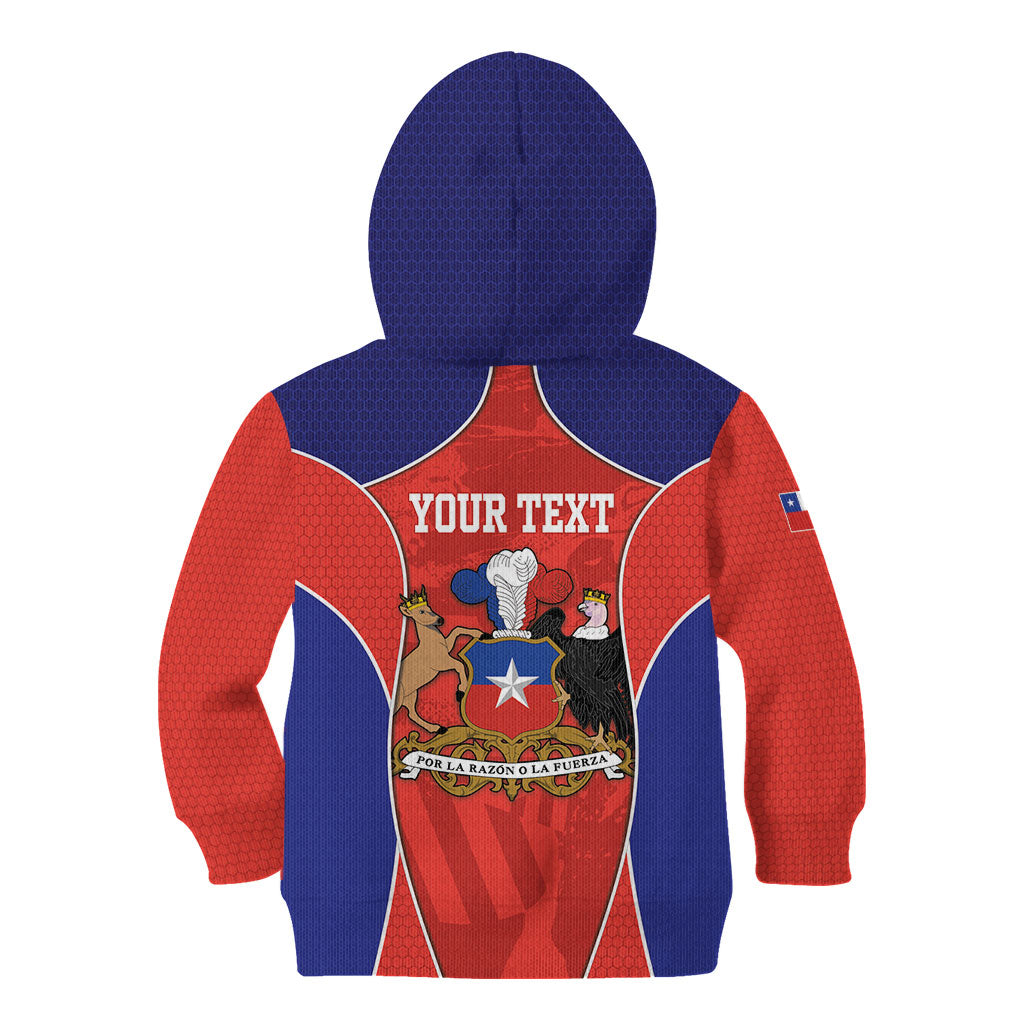 Personalized Chile Independence Day Kid Hoodie Fiestas Patrias Coat Of Arms Style