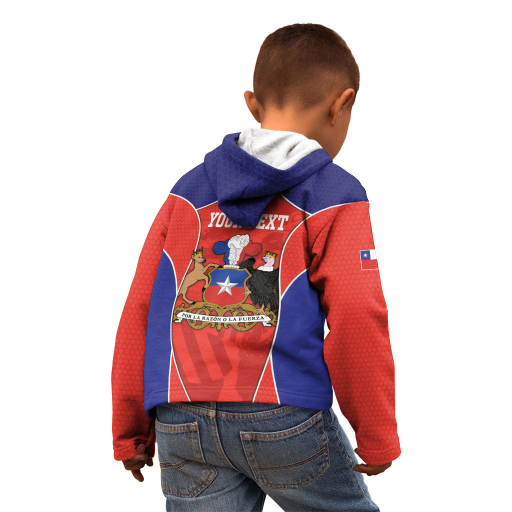 Personalized Chile Independence Day Kid Hoodie Fiestas Patrias Coat Of Arms Style