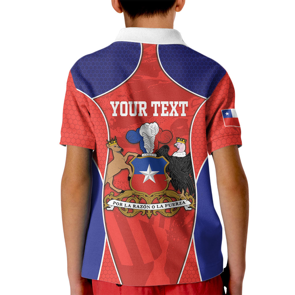 Personalized Chile Independence Day Kid Polo Shirt Fiestas Patrias Coat Of Arms Style