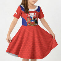Personalized Chile Independence Day Kid Short Sleeve Dress Fiestas Patrias Coat Of Arms Style
