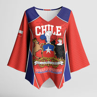 Personalized Chile Independence Day Kimono Sleeve Blouse Fiestas Patrias Coat Of Arms Style