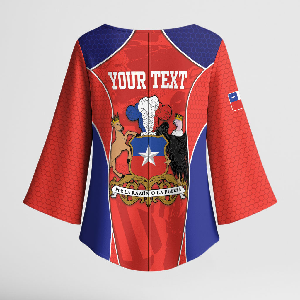 Personalized Chile Independence Day Kimono Sleeve Blouse Fiestas Patrias Coat Of Arms Style
