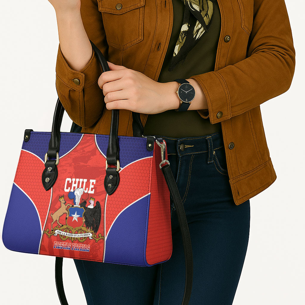 Chile Independence Day Leather Bag Fiestas Patrias Coat Of Arms Style