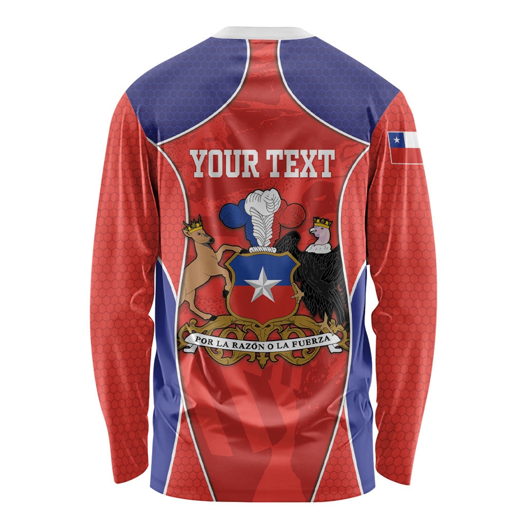 Personalized Chile Independence Day Long Sleeve Shirt Fiestas Patrias Coat Of Arms Style