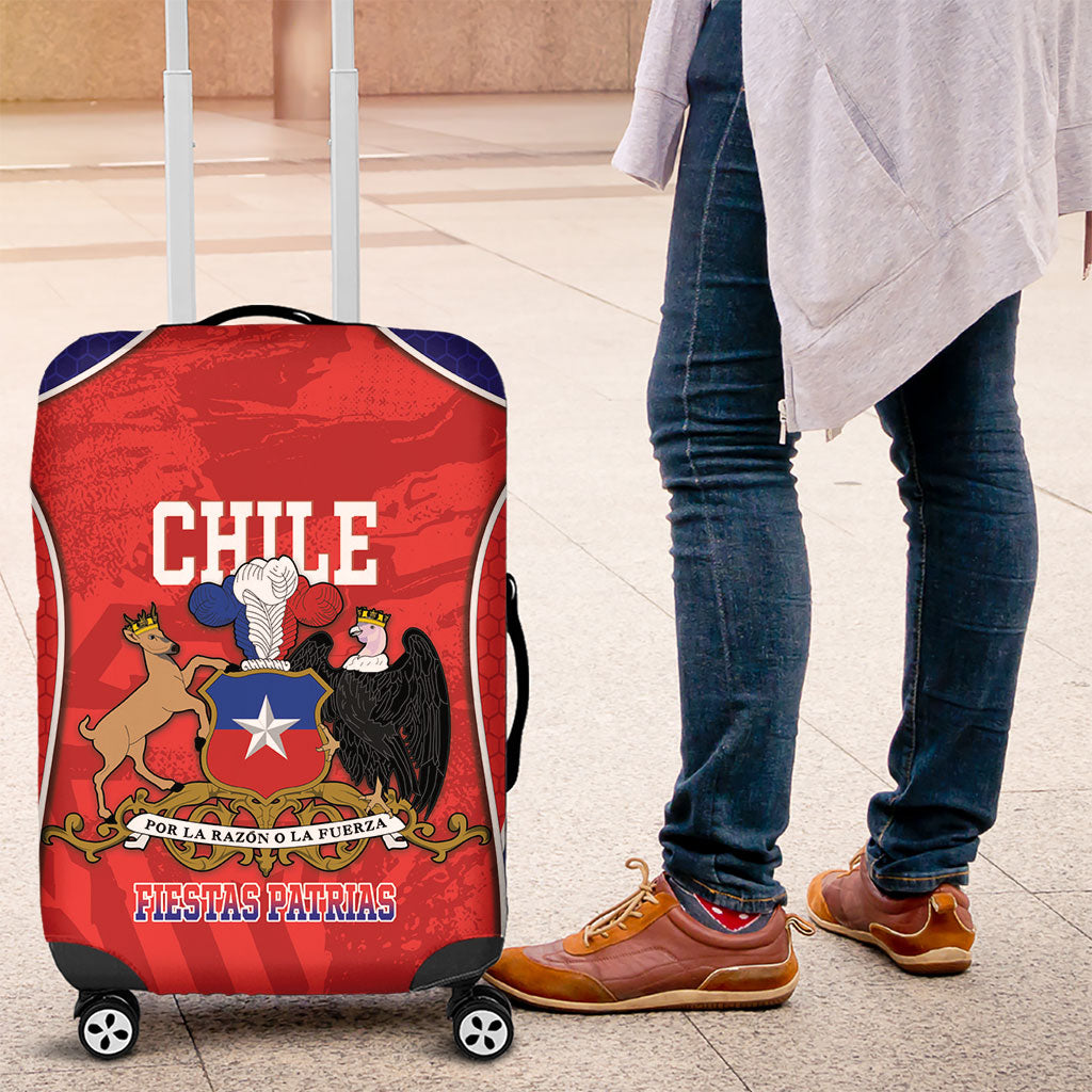 Chile Independence Day Luggage Cover Fiestas Patrias Coat Of Arms Style