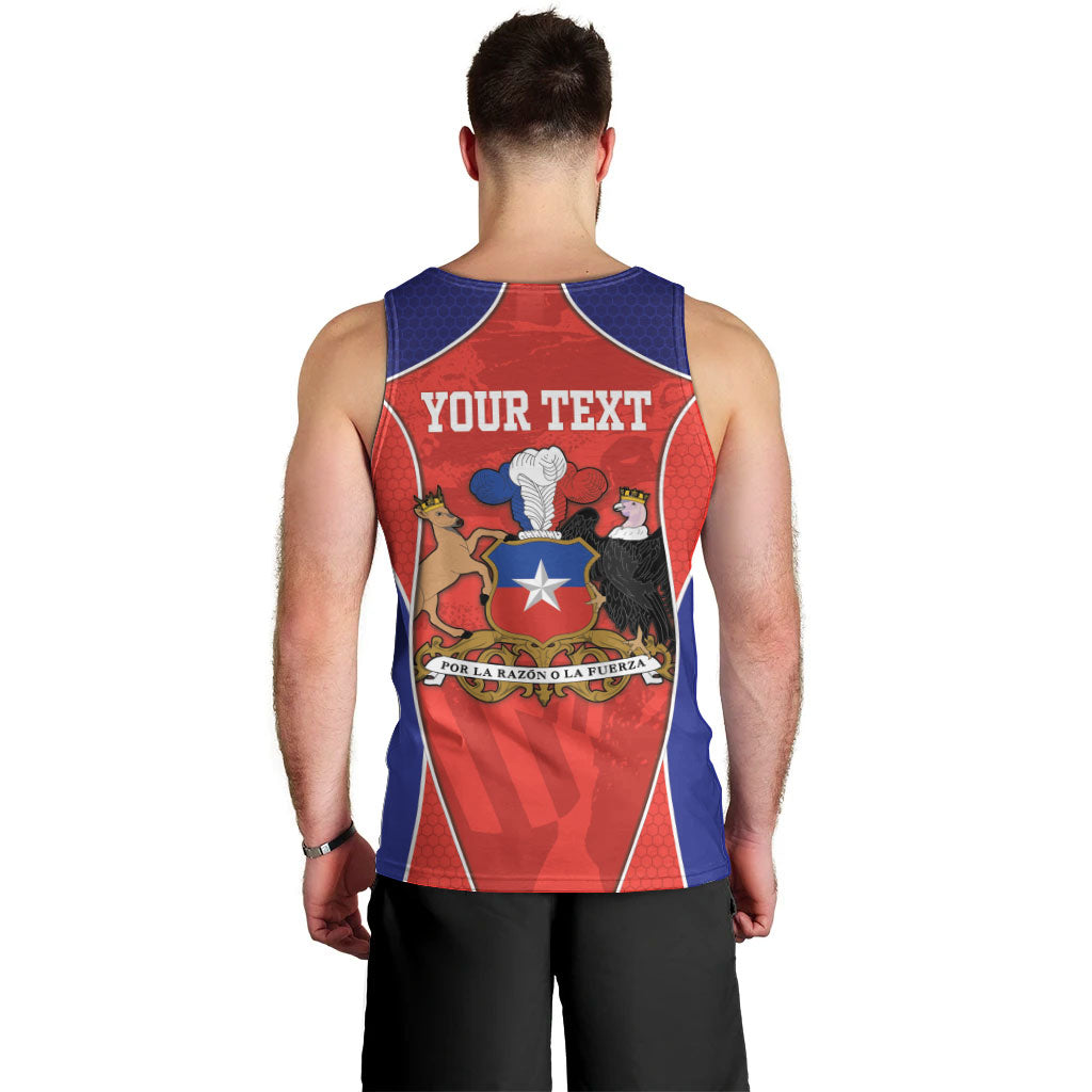 Personalized Chile Independence Day Men Tank Top Fiestas Patrias Coat Of Arms Style
