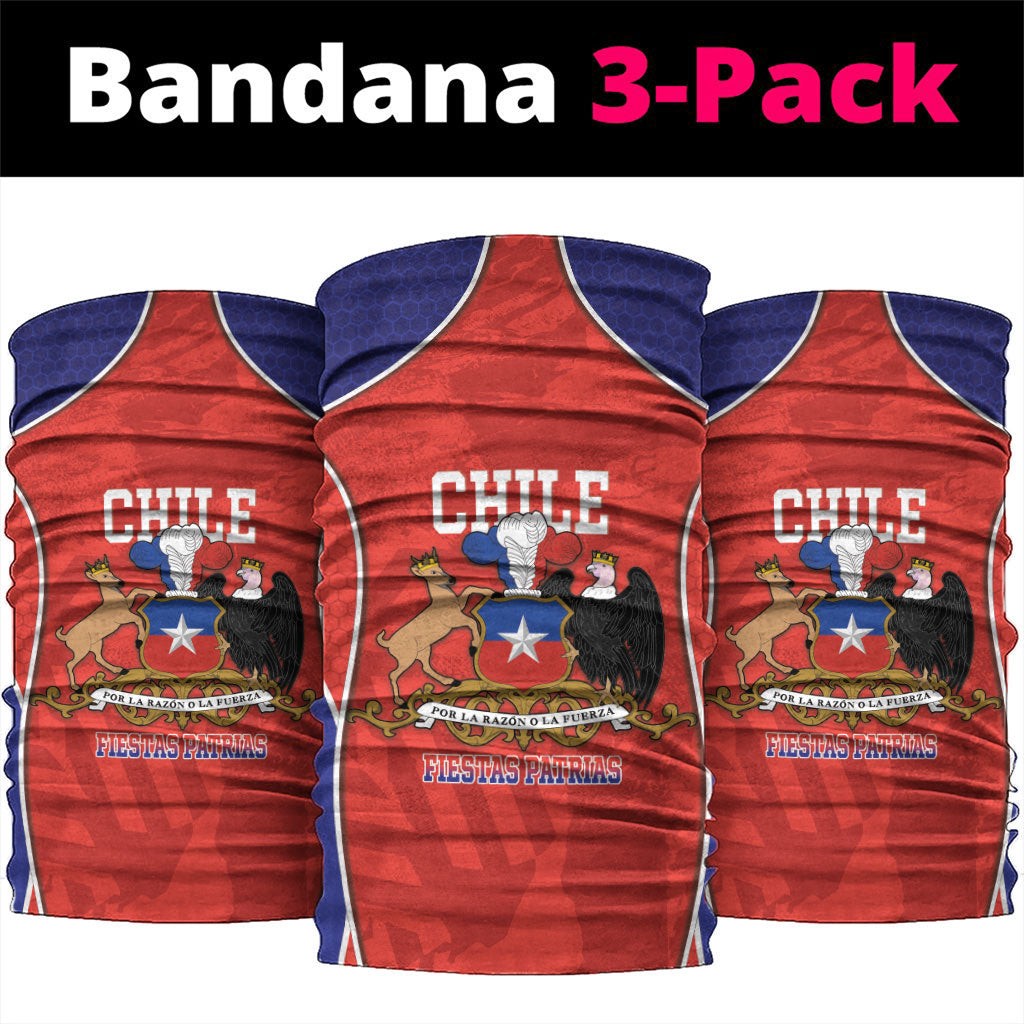Chile Independence Day Neck Gaiter Fiestas Patrias Coat Of Arms Style