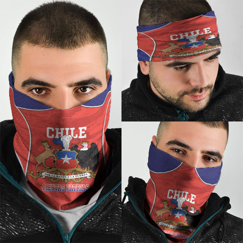 Chile Independence Day Neck Gaiter Fiestas Patrias Coat Of Arms Style