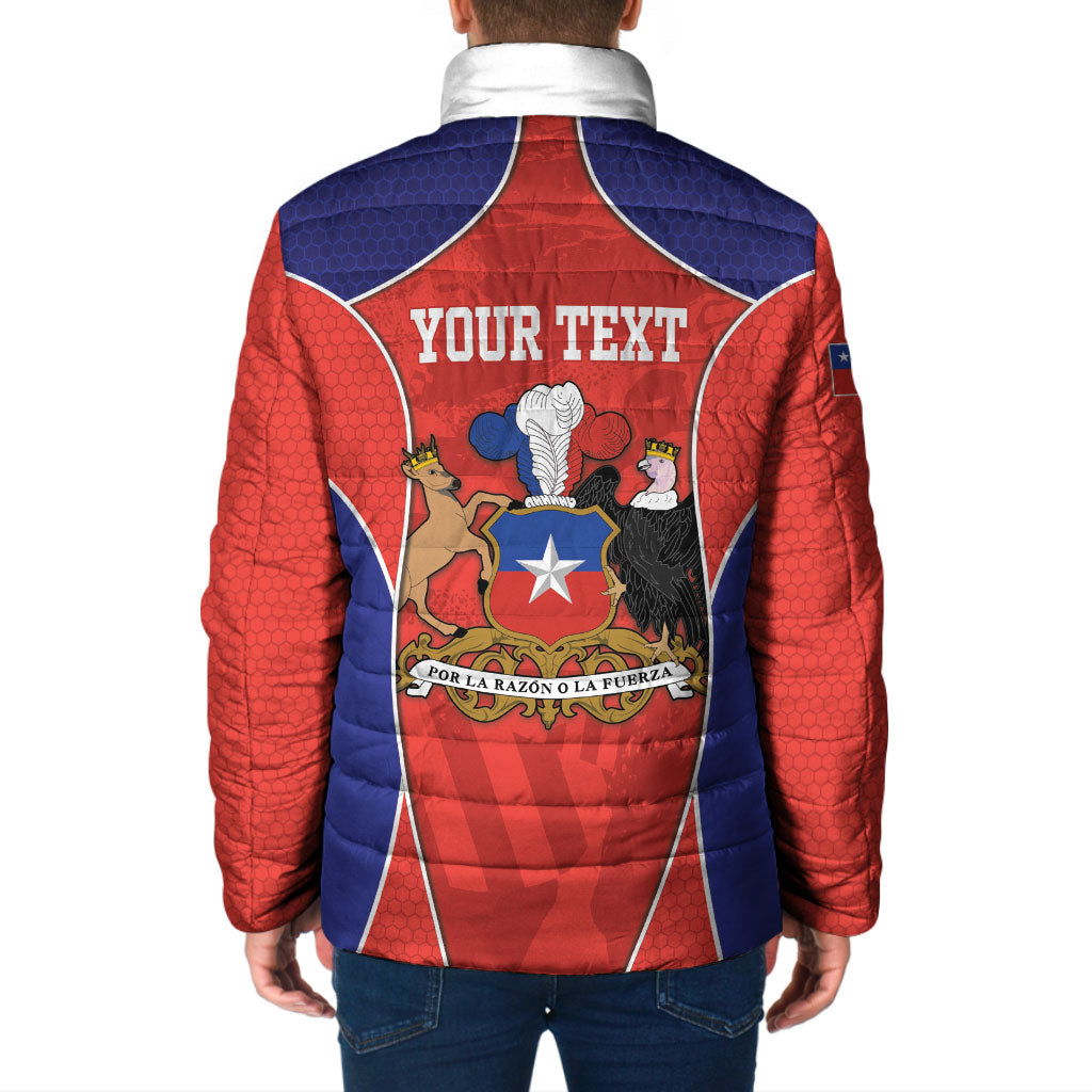 Personalized Chile Independence Day Padded Jacket Fiestas Patrias Coat Of Arms Style