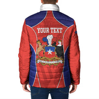 Personalized Chile Independence Day Padded Jacket Fiestas Patrias Coat Of Arms Style