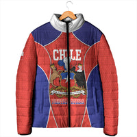 Personalized Chile Independence Day Padded Jacket Fiestas Patrias Coat Of Arms Style