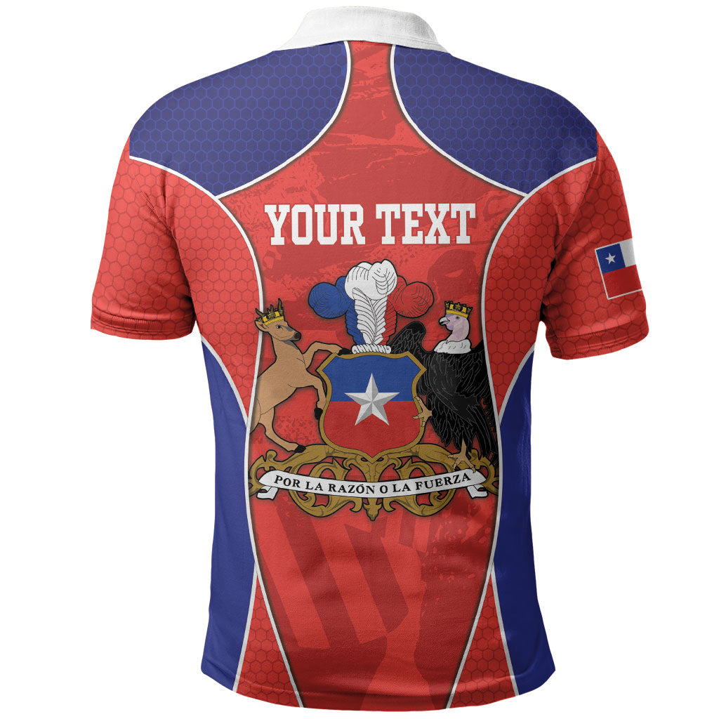 Personalized Chile Independence Day Polo Shirt Fiestas Patrias Coat Of Arms Style