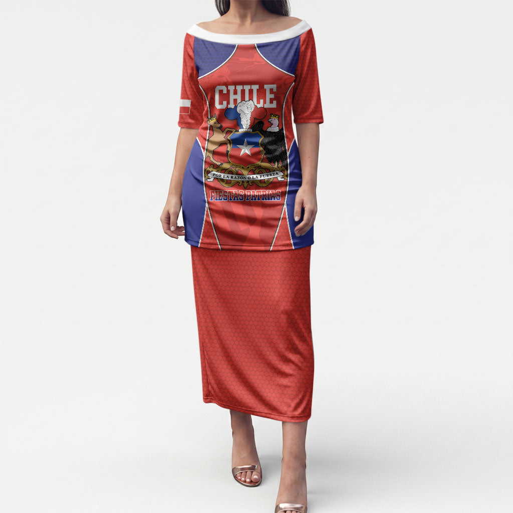 Personalized Chile Independence Day Puletasi Fiestas Patrias Coat Of Arms Style