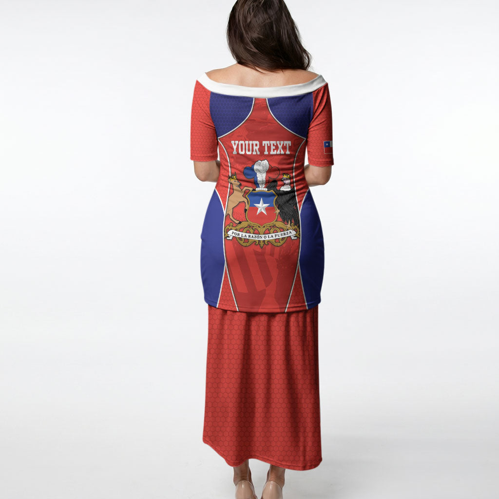 Personalized Chile Independence Day Puletasi Fiestas Patrias Coat Of Arms Style