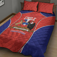 Chile Independence Day Quilt Bed Set Fiestas Patrias Coat Of Arms Style