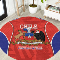 Chile Independence Day Round Carpet Fiestas Patrias Coat Of Arms Style