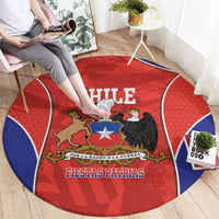 Chile Independence Day Round Carpet Fiestas Patrias Coat Of Arms Style