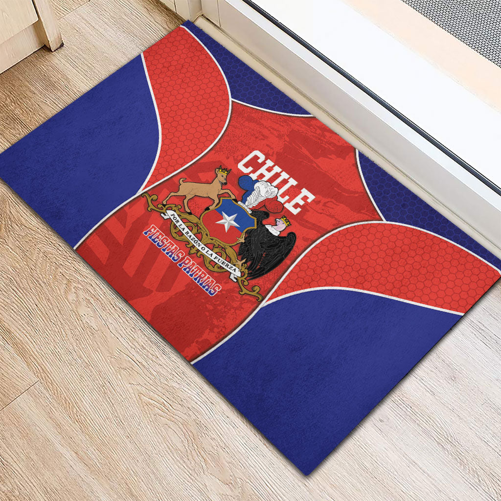 Chile Independence Day Rubber Doormat Fiestas Patrias Coat Of Arms Style