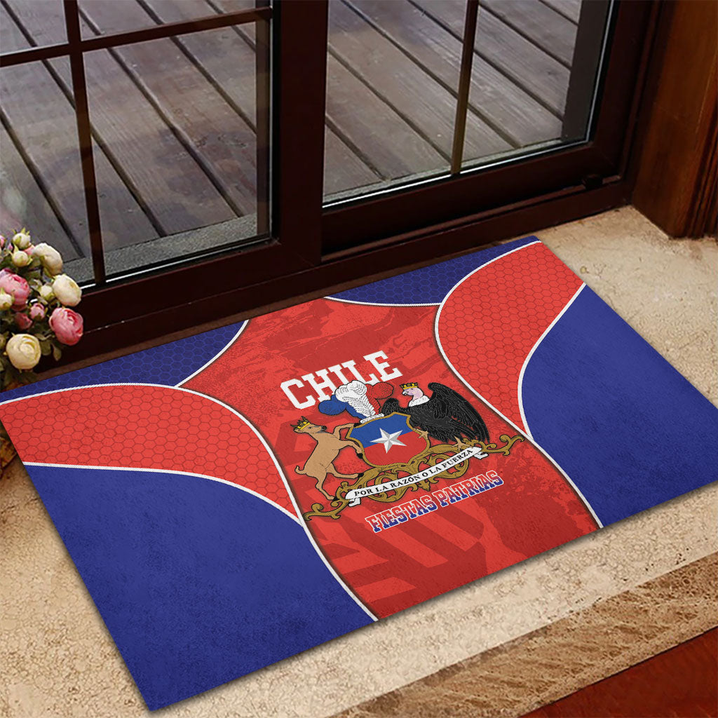 Chile Independence Day Rubber Doormat Fiestas Patrias Coat Of Arms Style