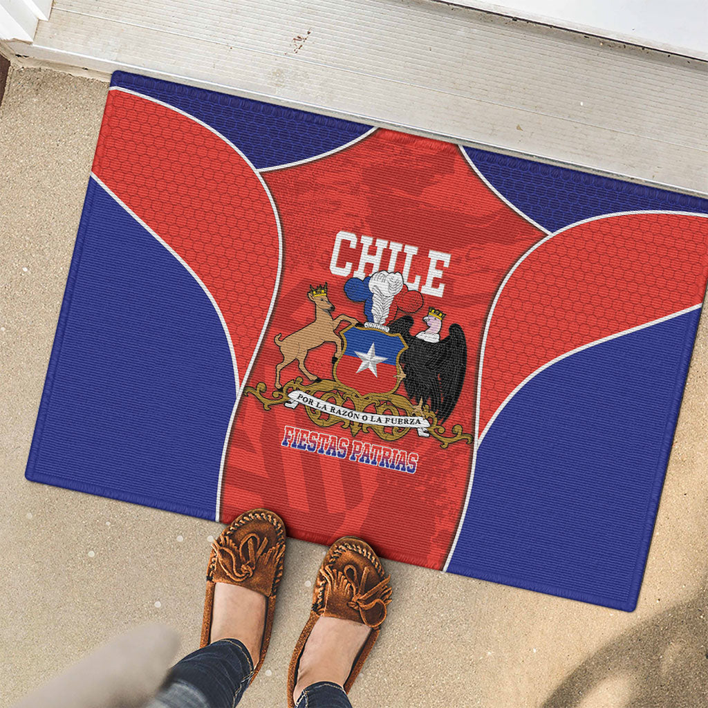 Chile Independence Day Rubber Doormat Fiestas Patrias Coat Of Arms Style