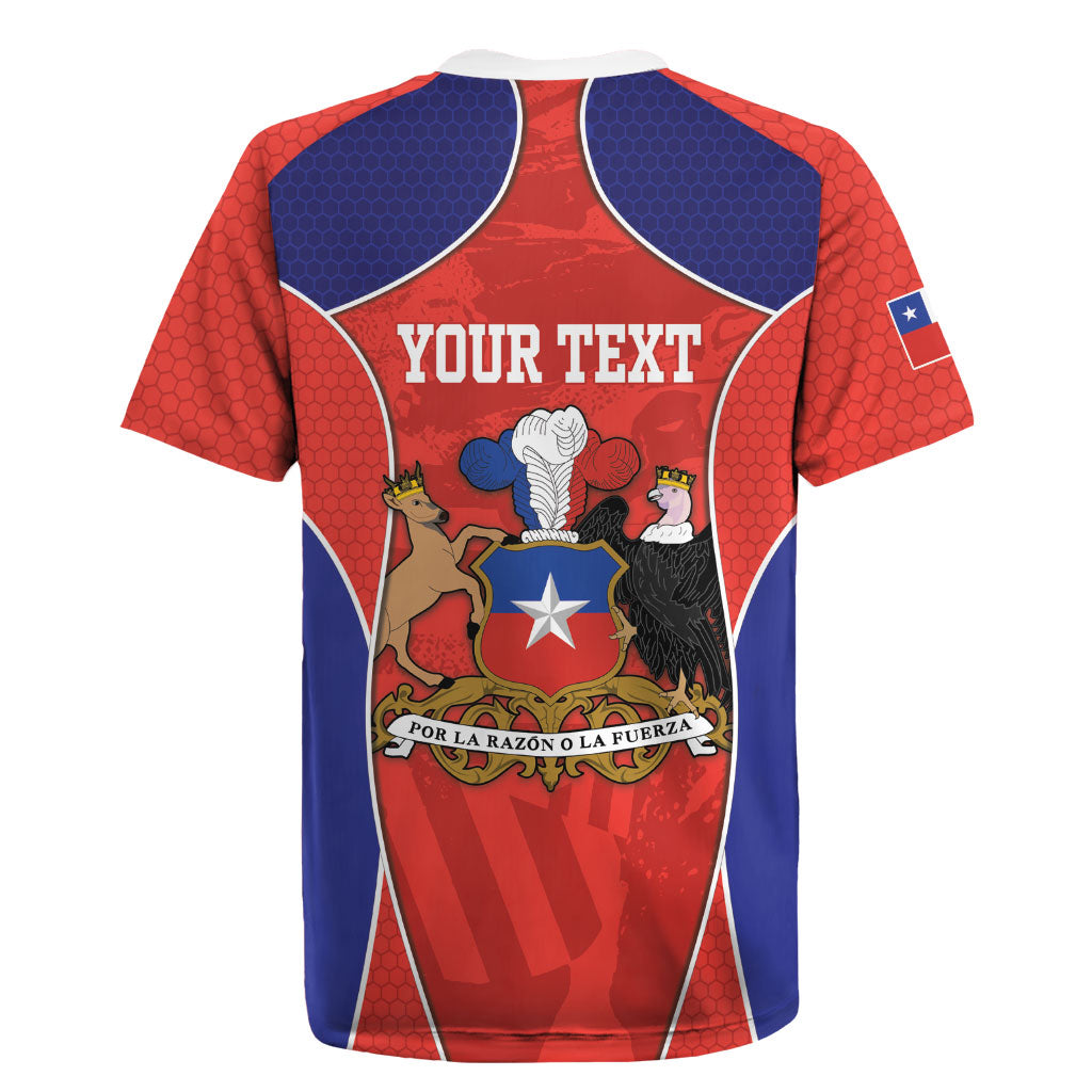 Personalized Chile Independence Day Rugby Jersey Fiestas Patrias Coat Of Arms Style