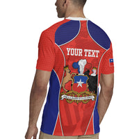 Personalized Chile Independence Day Rugby Jersey Fiestas Patrias Coat Of Arms Style