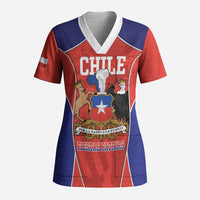 Personalized Chile Independence Day Scrub Top Fiestas Patrias Coat Of Arms Style