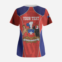 Personalized Chile Independence Day Scrub Top Fiestas Patrias Coat Of Arms Style