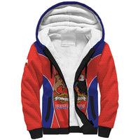 Personalized Chile Independence Day Sherpa Hoodie Fiestas Patrias Coat Of Arms Style