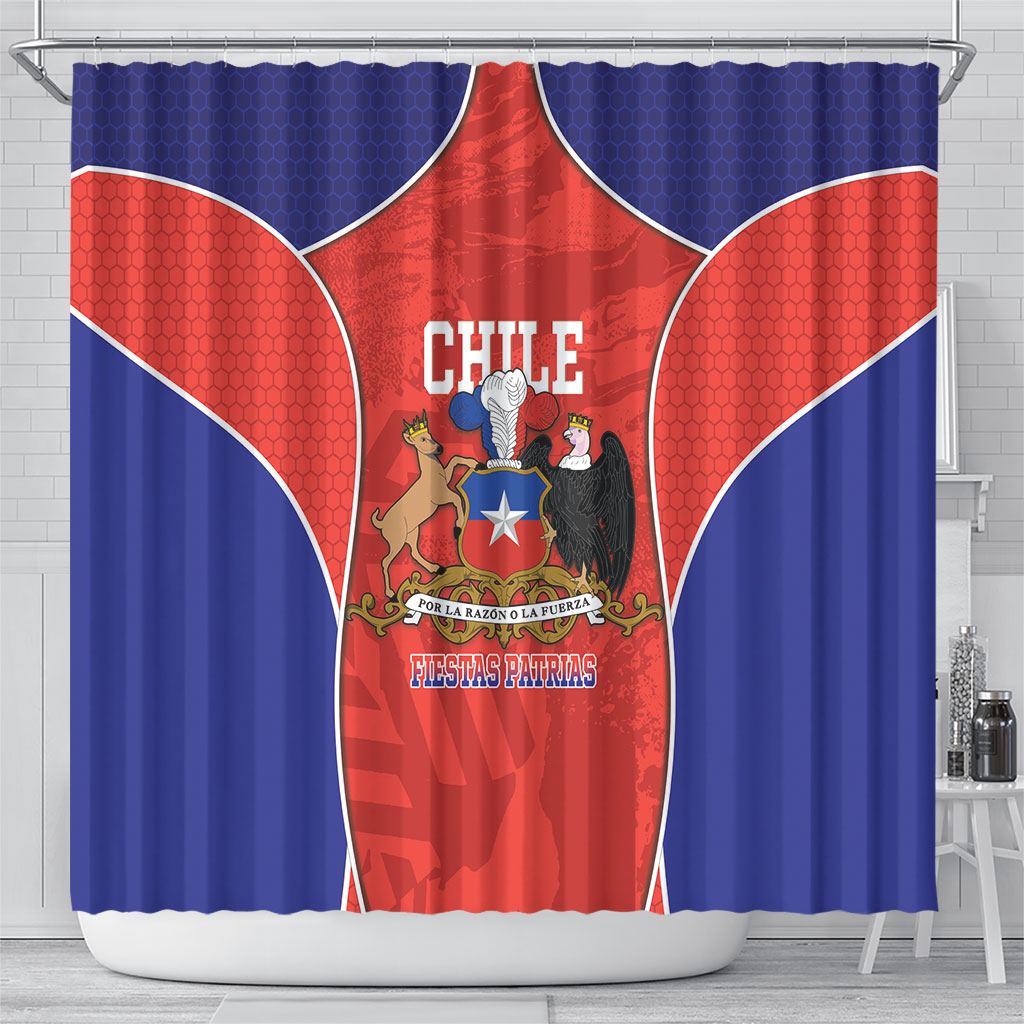 Chile Independence Day Shower Curtain Fiestas Patrias Coat Of Arms Style