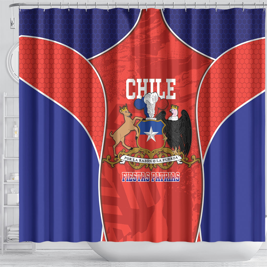 Chile Independence Day Shower Curtain Fiestas Patrias Coat Of Arms Style