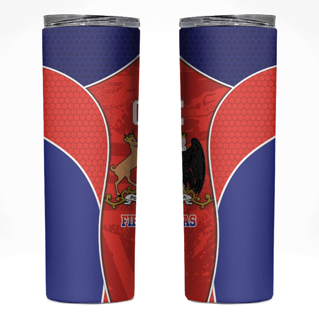 Chile Independence Day Skinny Tumbler Fiestas Patrias Coat Of Arms Style