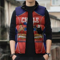 Personalized Chile Independence Day Sleeveless Puffer Jacket Fiestas Patrias Coat Of Arms Style