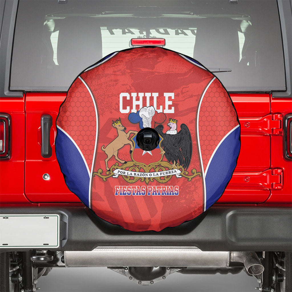 Chile Independence Day Spare Tire Cover Fiestas Patrias Coat Of Arms Style