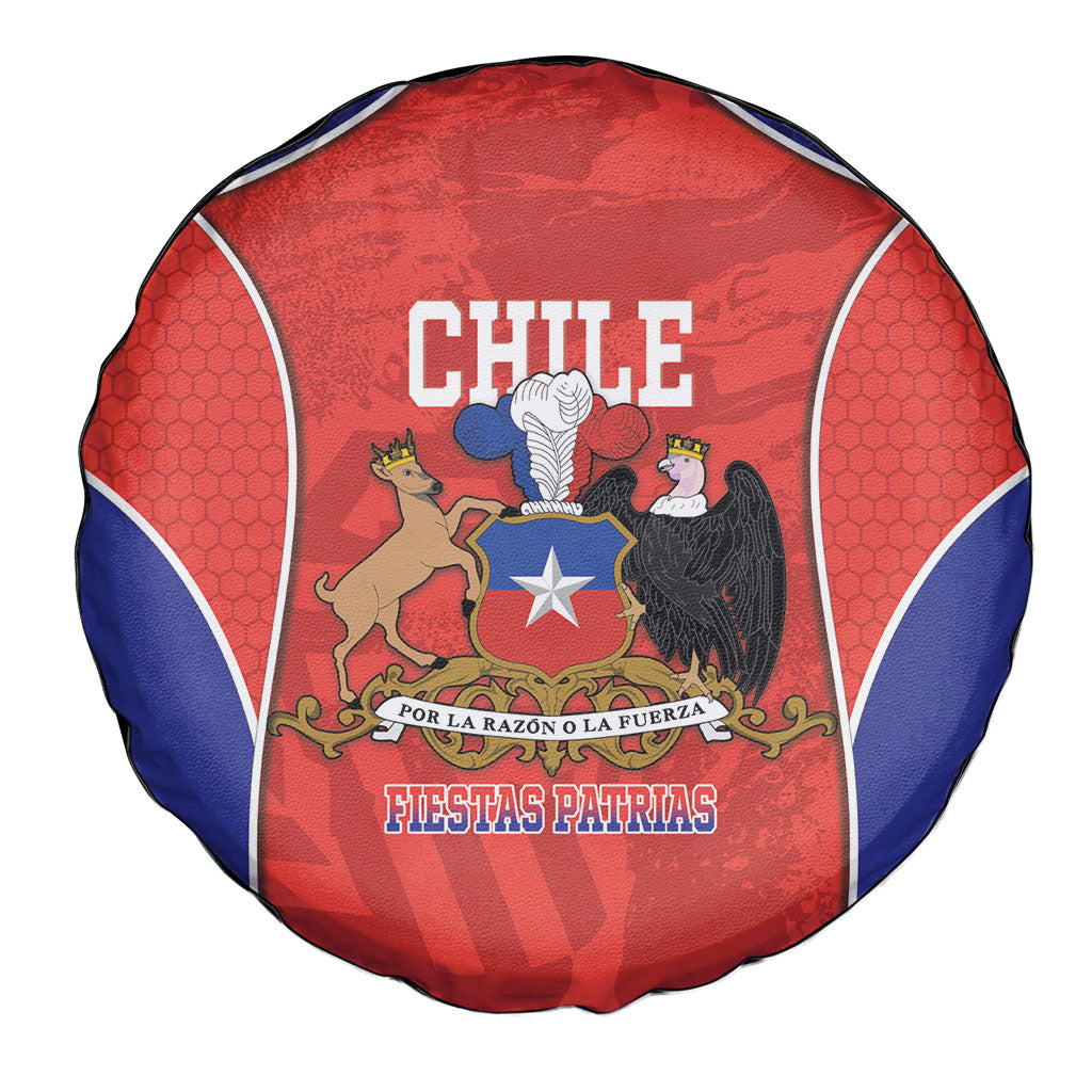 Chile Independence Day Spare Tire Cover Fiestas Patrias Coat Of Arms Style