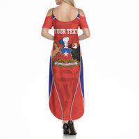 Personalized Chile Independence Day Summer Maxi Dress Fiestas Patrias Coat Of Arms Style