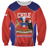 Personalized Chile Independence Day Sweatshirt Fiestas Patrias Coat Of Arms Style