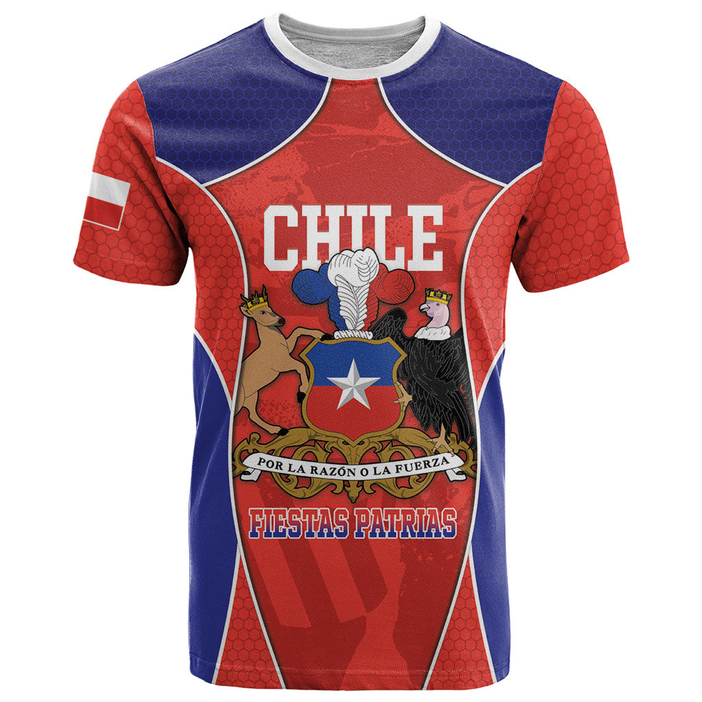 Personalized Chile Independence Day T Shirt Fiestas Patrias Coat Of Arms Style